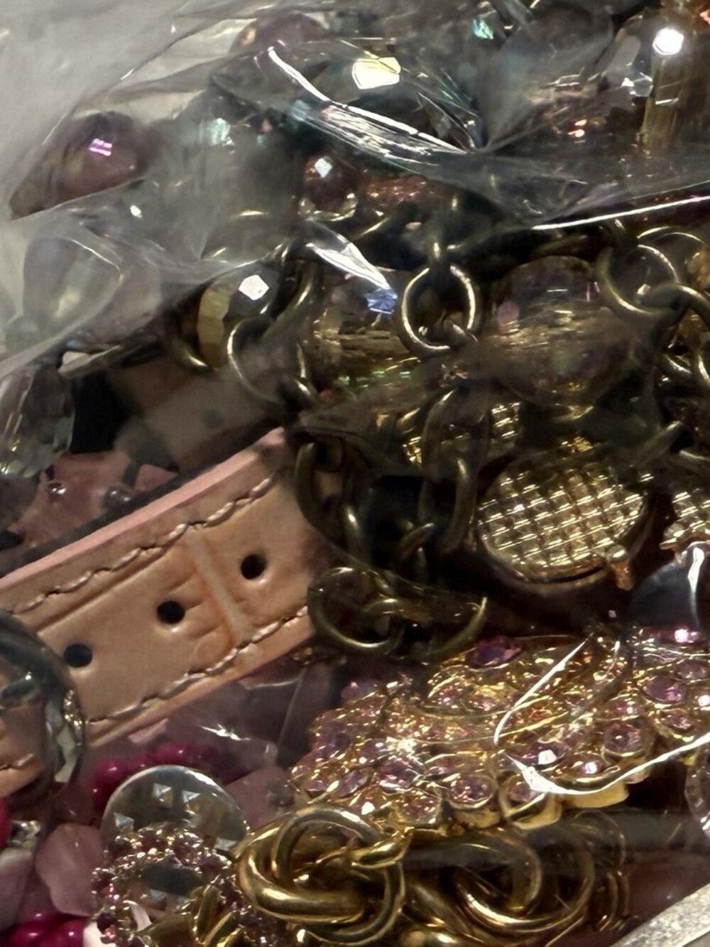 NEW UNUSED Mystery Jewelry Bag Pink Theme